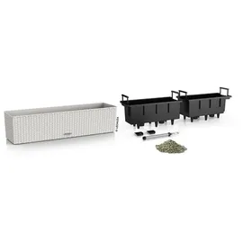 LECHUZA Balconera Cottage 80 Komplettset 80 x 19 x 19 cm lichtgrau