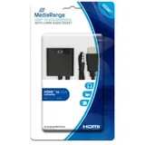 MediaRange MRCS167 HDMI VGA (D-Sub) + 3.5mm Männlich, Weiblich, Gold, Schwarz
