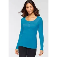 H.I.S. H.I.S Langarmshirt »mit kurzer Knopfleiste« 2er-Pack, aus modischer