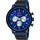 Holzwerk Germany Holzwerk BARUTH Herren Edelstahl & Holz Chronograph Mondphase Uhr, blau, schwarz