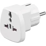 goobay Reiseadapter 94026 Universal/Schutzkontakt CEE7/7 weiß