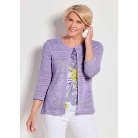 GOLDNER Shirtjacke mit Häkchenverschluss lila 38