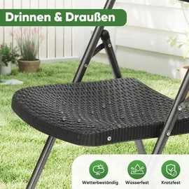 Sekey Campingstuhl 4er Set Schwarz