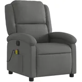 vidaXL Massagesessel Dunkelgrau Stoff 86,5 x 99,5 x 0 cm Grau mit Fernbedienung