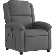vidaXL Massagesessel Dunkelgrau Stoff 86,5 x 99,5 x 0 cm Grau mit Fernbedienung