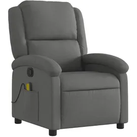 vidaXL Massagesessel Dunkelgrau Stoff 86,5 x 99,5 x 0 cm Grau mit Fernbedienung