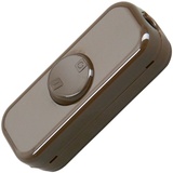 Kopp Schnurzwischenschalter, 2-polig, 250 V, 10 A, braun, 193606089