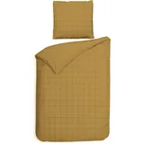 Heckett & Lane Diamante kariert Beige 135 x 200 cm + 2 x 80 x 80 cm