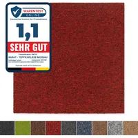 Karat Teppichfliesen Moscow Selbstliegend 50 x 50 cm Rot