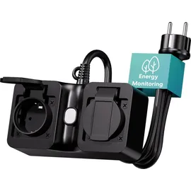 Meross Smart-Home-Steckdose Schwarz