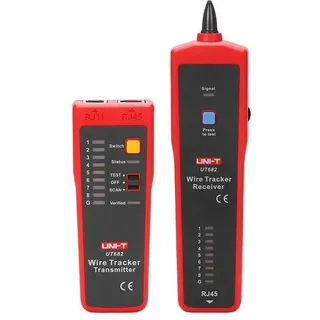 UNI-T UT682 Kabeltester / Kabelfinder, RJ11 RJ45, LED-Signalanzeige, 3,5mm Kopfhöreranschluss