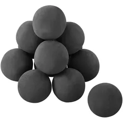 VEVOR 12 Stk. Keramiksteine Kieselsteine Dekorative Steine Kamin 10,2cm Schwarz