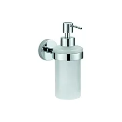 nwb Seifenspender Pro 020 P02412 chrom, Glas satiniert, mit Befestigungstechnik