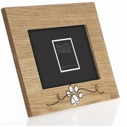 Manolo 10x15 cm Querformat, braun, Tischrahmen aus Holz zum Stellen