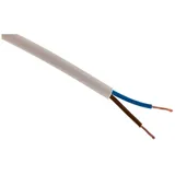 Zenitech - H05VV-F 2x 1.5mm2 Elektrisches Stromkabel - Flexibles Haushaltskabel - Abrieb- und Feuchtigkeitsbeständig - Weiß - 10m