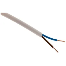 Zenitech - H05VV-F 2x 1.5mm2 Elektrisches Stromkabel - Flexibles Haushaltskabel - Abrieb- und Feuchtigkeitsbeständig - Weiß - 10m