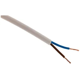 Zenitech - H05VV-F 2x 1.5mm2 Elektrisches Stromkabel - Flexibles Haushaltskabel - Abrieb- und Feuchtigkeitsbeständig - Weiß - 10m