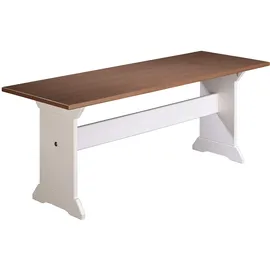 Interlink Sitzbank Westerland 32.2 Braun/Weiß 110 x 37 x 45 cm