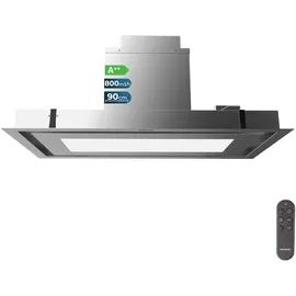 Cecotec Bolero Flux Tir 908000 Dunstabzugshaube 90 cm Silber