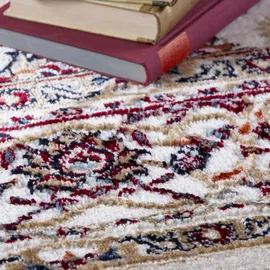 OBSESSION Teppich OBSESSION "Isfahan 740", beige, B:40cm H:11mm L:60cm, Polyester, Teppiche, Teppich, Orient-Optik, ideal im Wohnzimmer & Schlafzimmer
