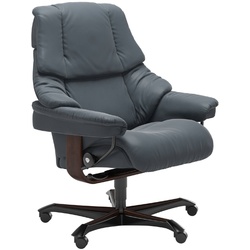 STRESSLESS Bürostuhl Reno Office Leder Blau Batick Atlantic Blue