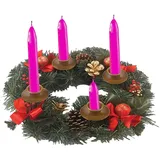 Eteslot adventskranz künstlich - weihnachtskranz Tisch - kerzenkranz Weihnachten - adventskranz für teelichter, Festliche künstliche Kerzenringe, Kränze, exquisiter Ringkerzenhalter für den Kamin