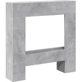 Kaminumrandung Betongrau 81x18x82 cm Holzwerkstoff - Grau