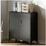 Homcom Aktenschrank 80 x 35 x 91 cm Schwarz