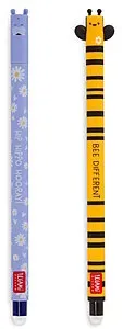 Legami Erasable Gel Pen Set Biene und Hippo