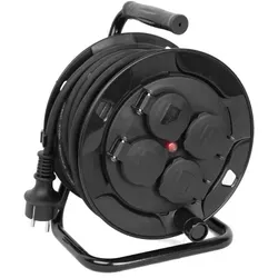 Lex Outdoor Kabeltrommel 10m IP44 Verlängerungskabel Kabelrolle Haushalt Wärmeschutz : 10 Meter