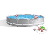 INTEX 26712GN - Prism Frame Pool inkl. GS-Filterpumpe (366x76cm) + aufblasbare Schwimmtiere