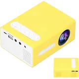 Tragbarer Led-projektor Mini-heimkino T300, Für Kinder Und Erwachsene, 100-240 V (gelb/weiß, Eu-stecker)