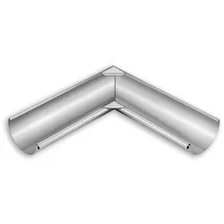 Rinnenwinkel Grömo Inneneck 90°, halbrund, Schenkellänge 500mm, Zink, verschiedene Größen (Ausführung: Nenngröße 250. Ø 105mm. Schenkellänge 500mm)