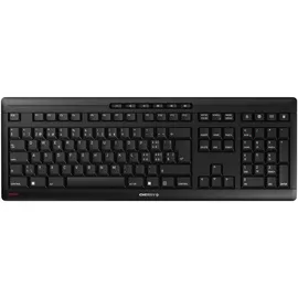Cherry Stream Keyboard Wireless, Tastatur Universal RF kabellos + USB (QWERTZ), Schweiz Schwarz