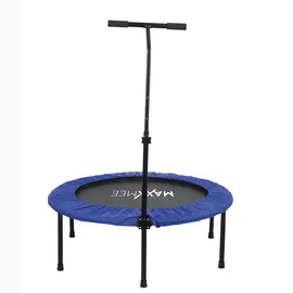 MAXXMEE Fitness Trampolin 101.5 cm inkl. Höhenverstellbarer Haltestange blau/schwarz