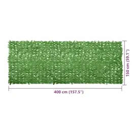 vidaXL Seitenmarkise 400 x 150 cm grün Polyethylen
