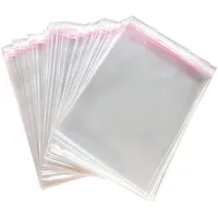 Zydiwo 300 Stück Transparente Cellophanbeutel Aufkleber Tasche Kleine Plastiktüte OPP für Konfetti Schmuck Geschenk Puppe (15 * 23cm)