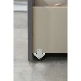 Rauch Stauraumbett RAUCH "Aditio", grau (graumetallic), B:186cm H:50cm L:208cm, Betten, Stauraumbett, ohne Kopfteil, inklusive Schubkästen