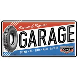 Blechschild „Service & Repairs GARAGE“