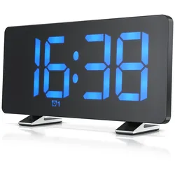 BEARWARE Radiowecker, Digitaler Radio Wecker mit Autodimmer, Snooze, 15 FM Radiospeicher