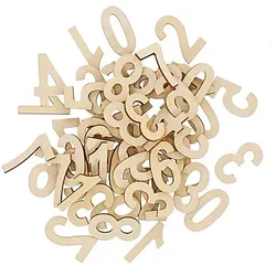 Holz-Zahlen, 5 cm, 50 Stück