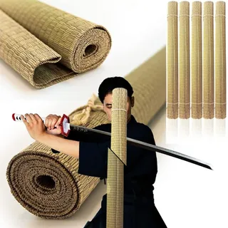 Swords and more Tatami Omote - 5 STÜCK - HOHE QUALITÄT aus Reisstroh, Traditionelle japanische Matte, Matte für den Schwert-Schnitttest Tameshigiri, Zielübung für Samuraischwert & Katanaschwert