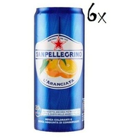 6 Dose L'Aranciata 330 ml San pellegrino Orangen Limonade Original Orange