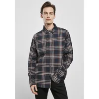 URBAN CLASSICS Campus Langarmhemd Dark Blue / Orange L
