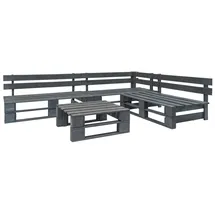 vidaXL Paletten Set 4-tlg. Grau
