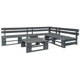 vidaXL Paletten Set 4-tlg. Grau