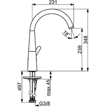 Hansa Designo Style Einhebelmischer Chrom