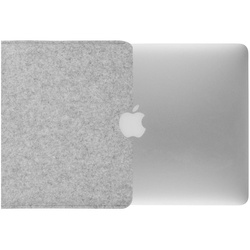CoverKingz Laptoptasche Hülle für Apple MacBook Air/Pro 15″ Handmade Notebook Tasche Filz, 100% Schurwolle, Schutz Tasche Notebook Etui grau