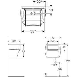 Geberit Quelle Ausgussbecken 45 x 33,5 cm (367200000)