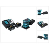 Makita DBO 480 RG Akku Schwingschleifer 18 V 112 x 102 mm + 2x Akku 6,0 Ah + Ladegerät